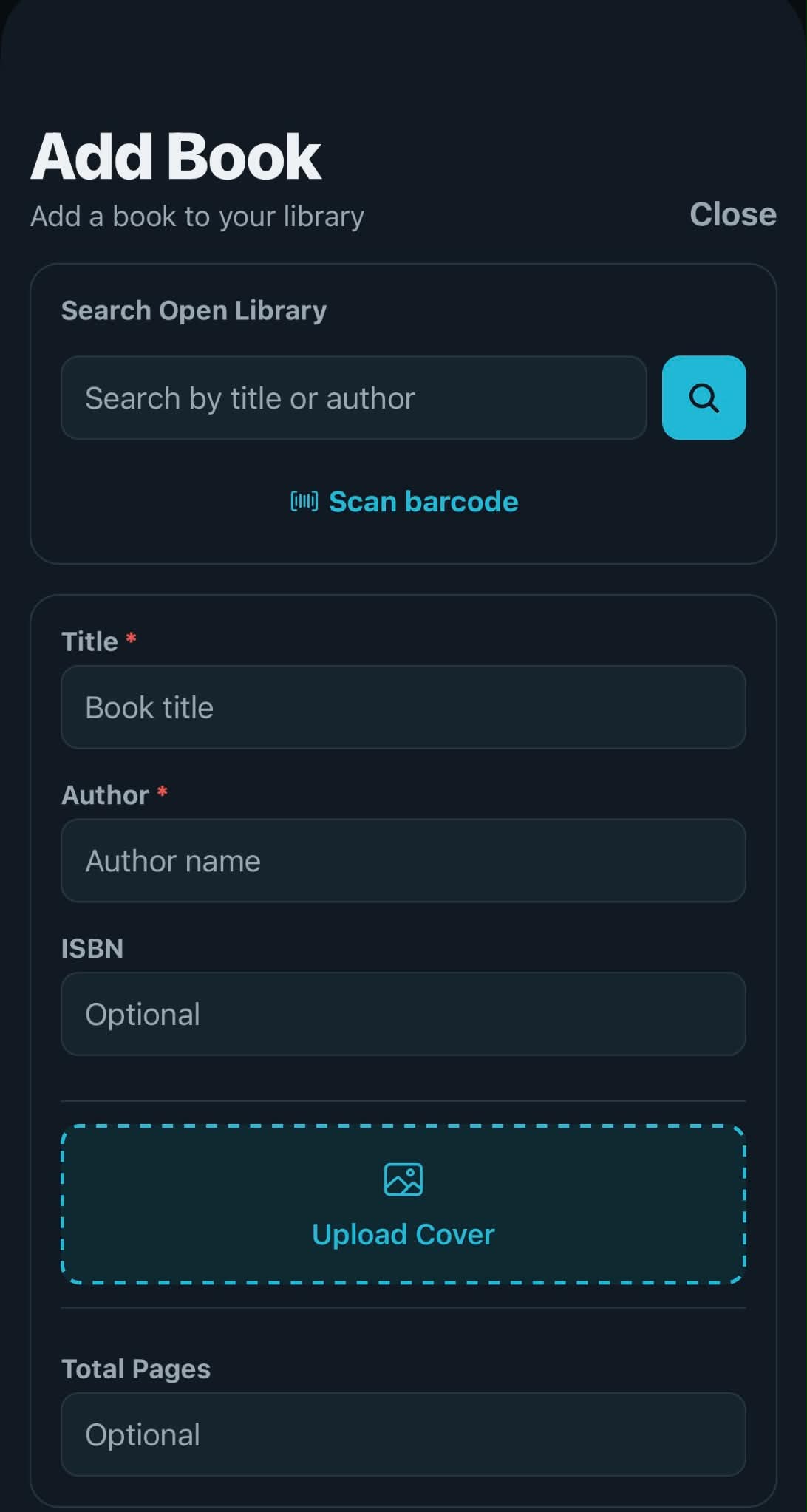 Add books to Mybrary